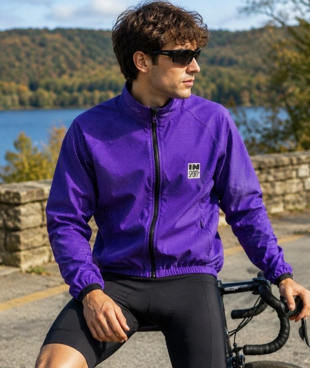 Vintage IN Sport GORE Windstopper Cycling Jacket Men’s Large Purple Windbreaker